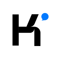 Kimi AI平台黑色字母K与蓝色对话气泡Logo